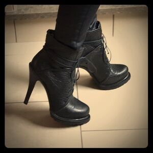 Elizabeth and James Black Ankle Boots